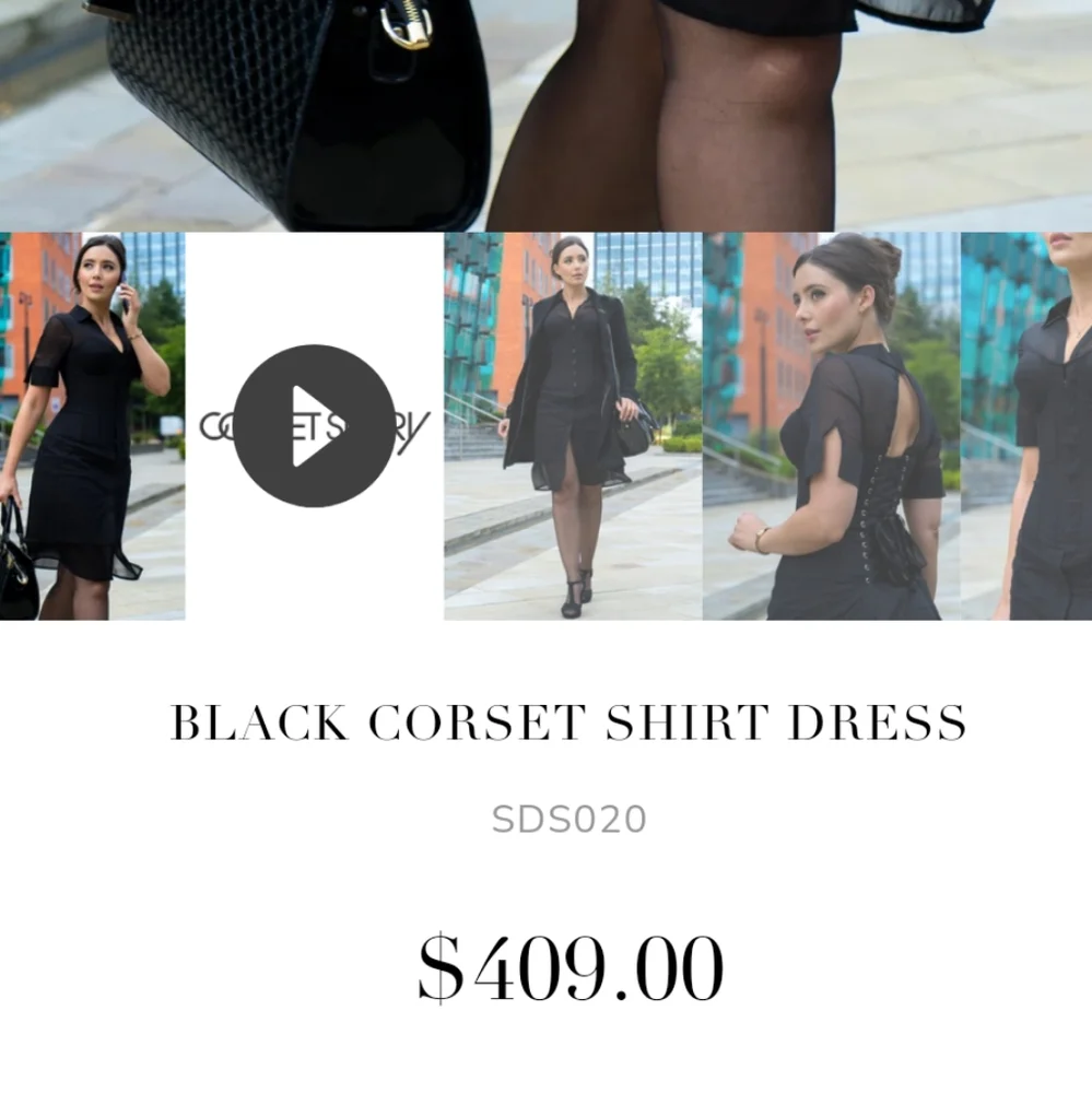 NWT Black Corset Dress - Picture 13 of 15